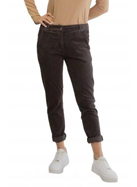 Chino senza pence in velluto 